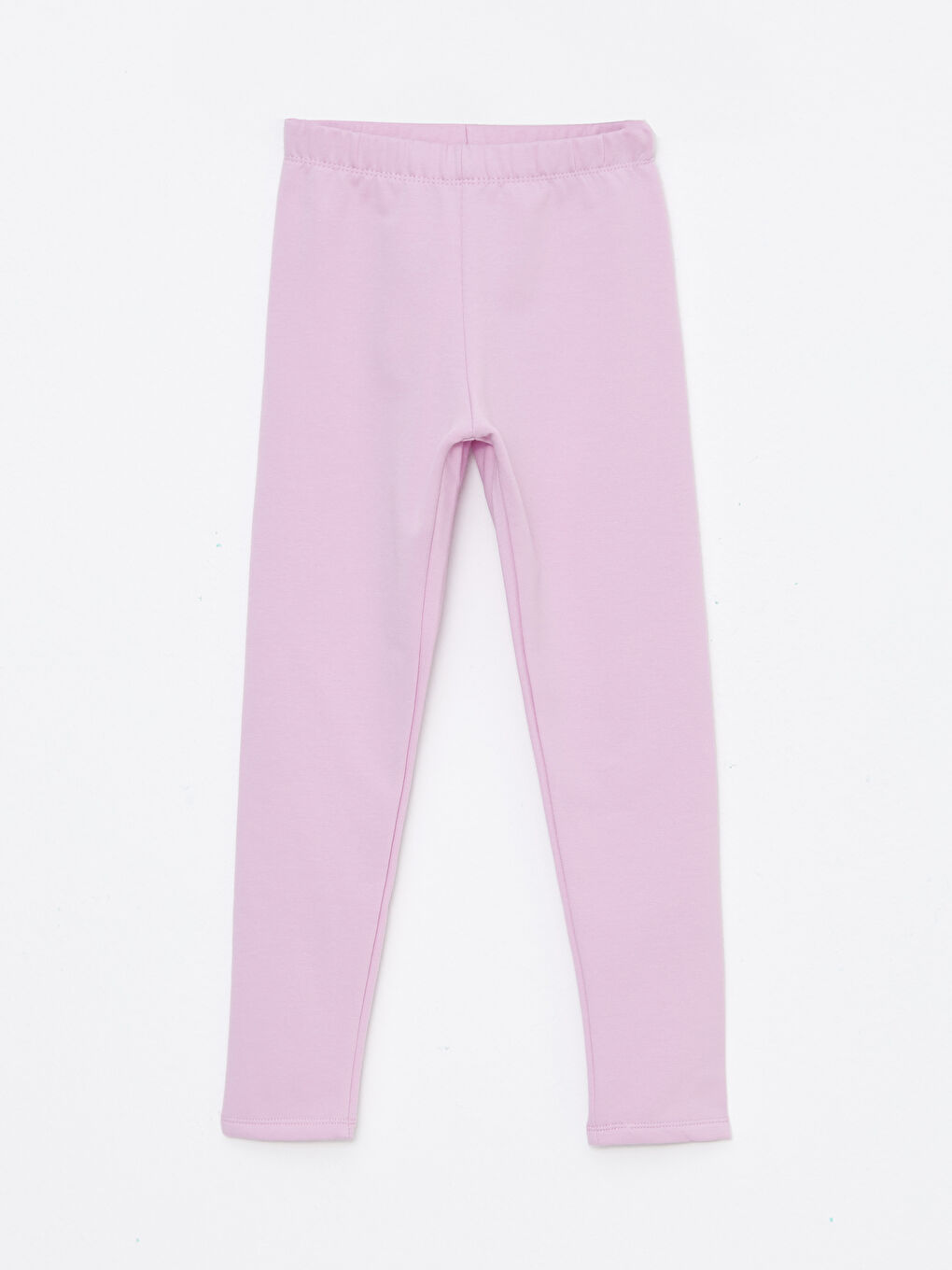 Lila Beli Lastikli Basic Polar Astarlı Kız Çocuk Uzun Tayt