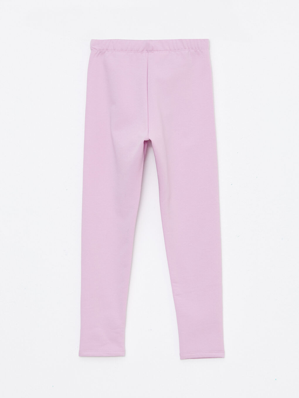 Lila Beli Lastikli Basic Polar Astarlı Kız Çocuk Uzun Tayt-1