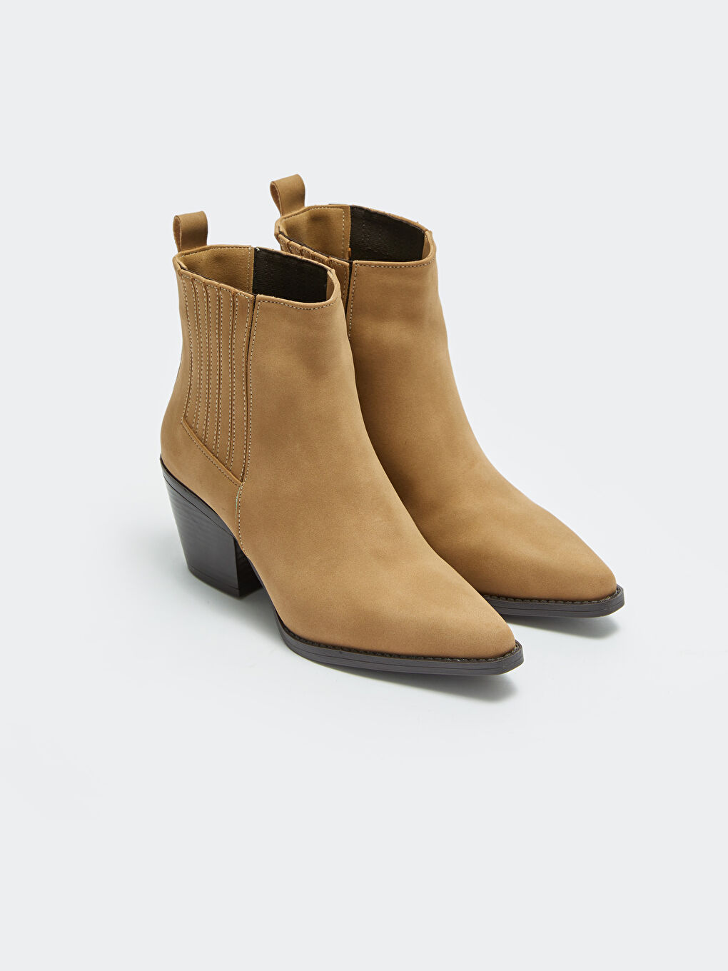 Kahverengi Yanları Lastik Detaylı Kadın Bot