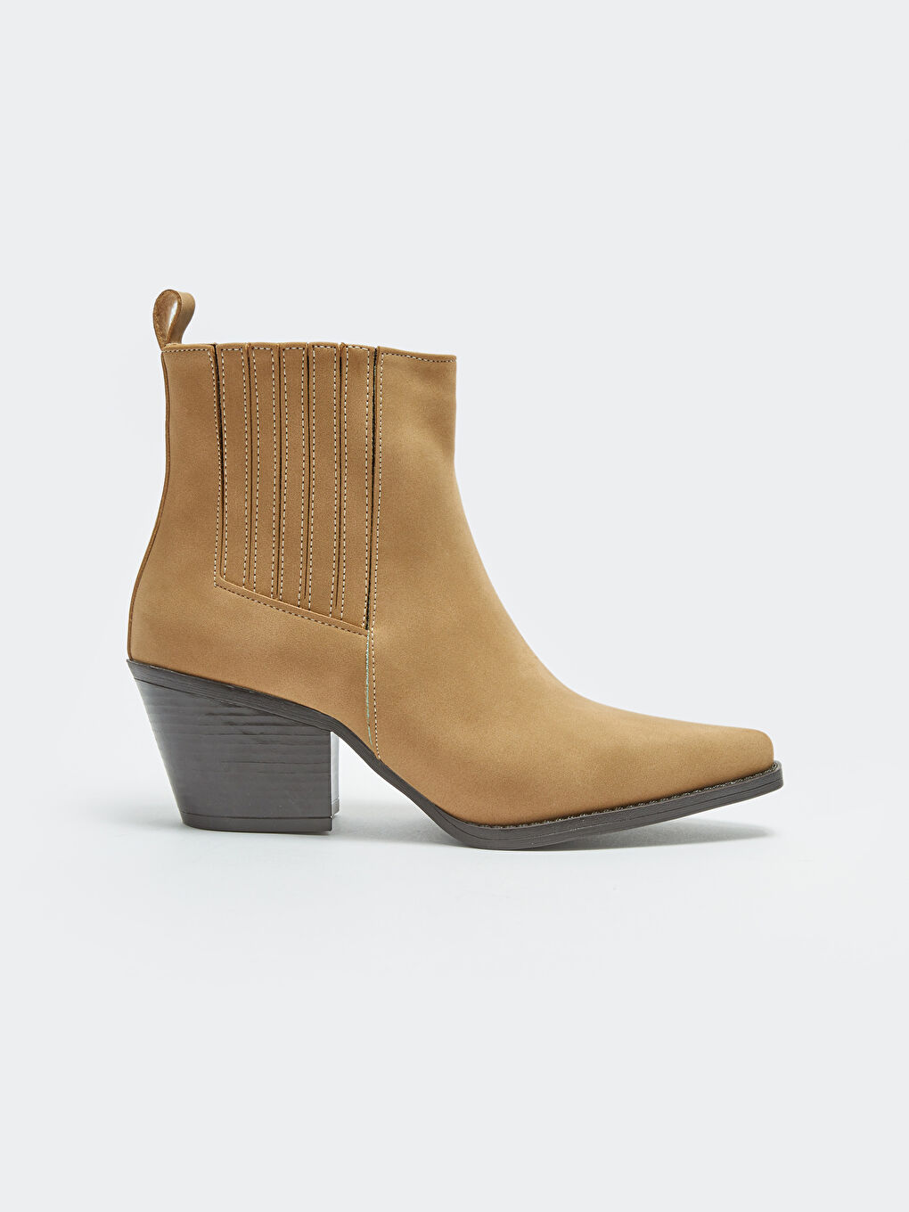 Kahverengi Yanları Lastik Detaylı Kadın Bot-1
