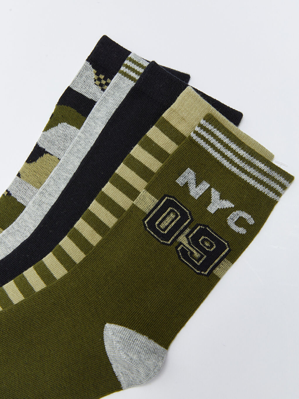 LCW Kids Patterned Boys' Ankle Socks 5 Pack -W2GM78Z4-K00