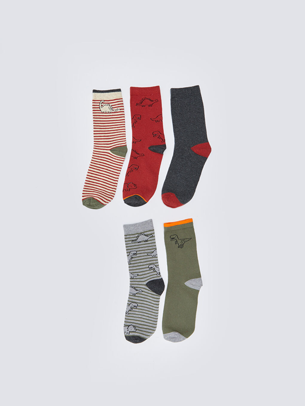 Patterned Boys' Ankle Socks 5 Pack-1