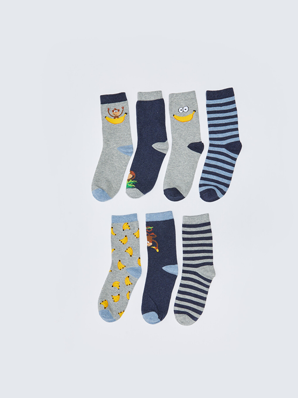 Patterned Boys' Ankle Socks 7 Pack-1