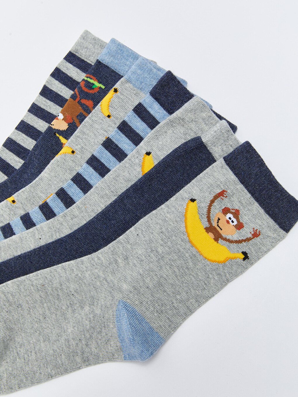 Patterned Boys' Ankle Socks 7 Pack-3