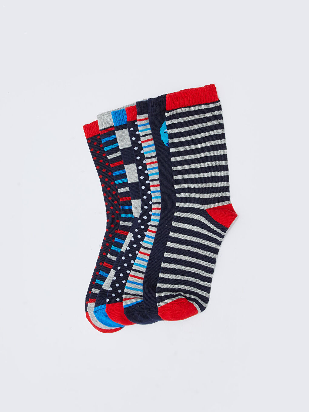 LCW Kids Patterned Boys' Ankle Socks 7 Pack -W2GM96Z4-K00