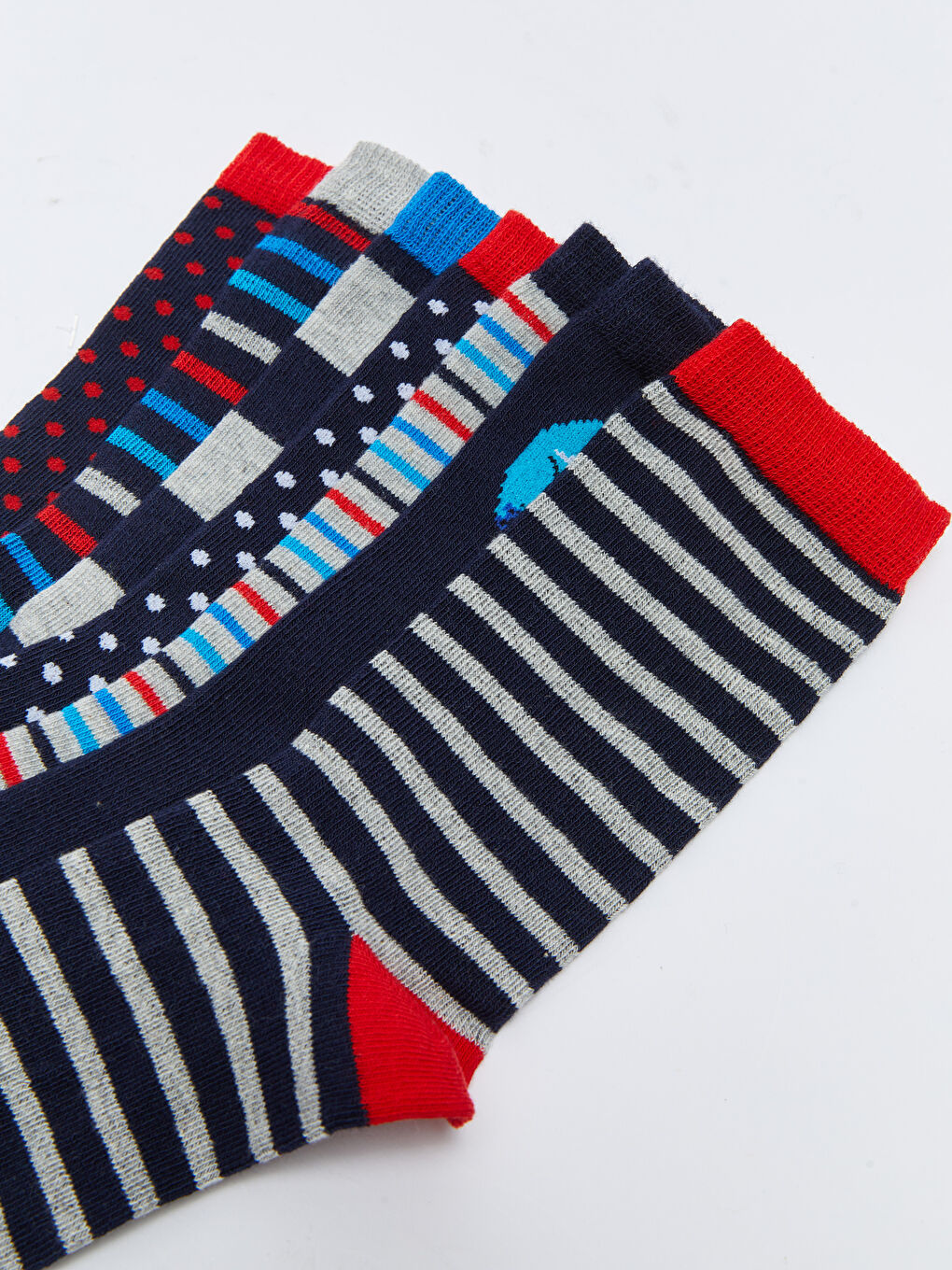 LCW Kids Patterned Boys' Ankle Socks 7 Pack -W2GM96Z4-K00
