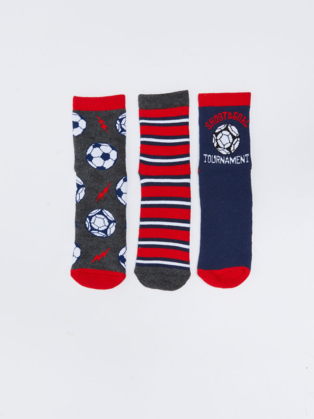LCW Kids Patterned Boys' Ankle Socks 3-pack -W2GN07Z4-K00