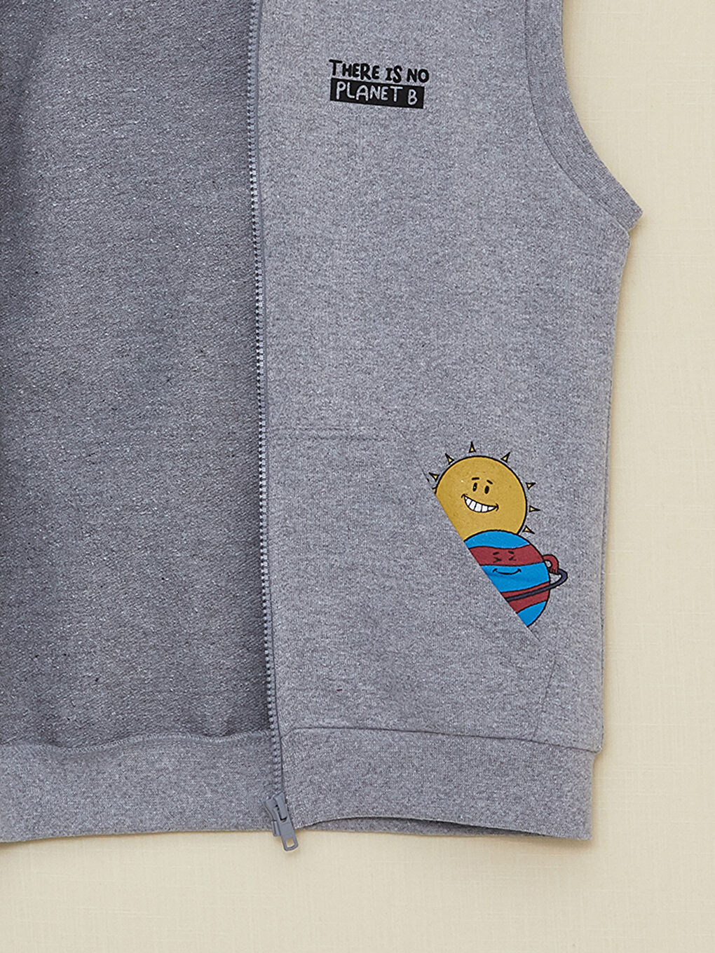 LC Waikiki Hooded Printed Boy Vest -W2GN20Z4-LAK
