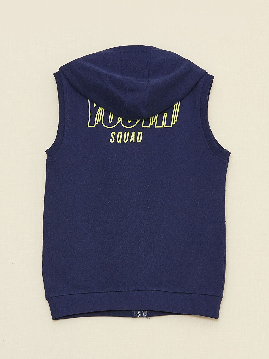 Hooded Printed Boy Vest-1