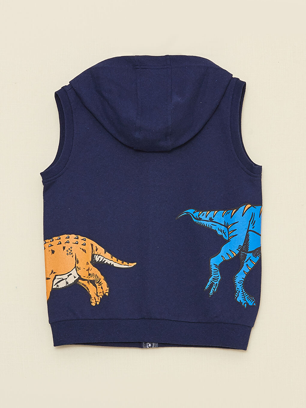 Hooded Printed Boy Vest-1