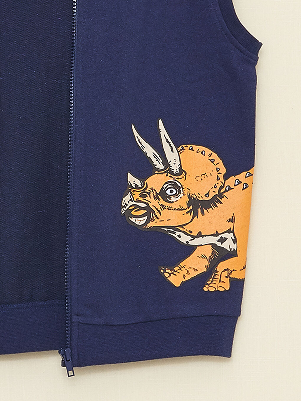 Hooded Printed Boy Vest-2