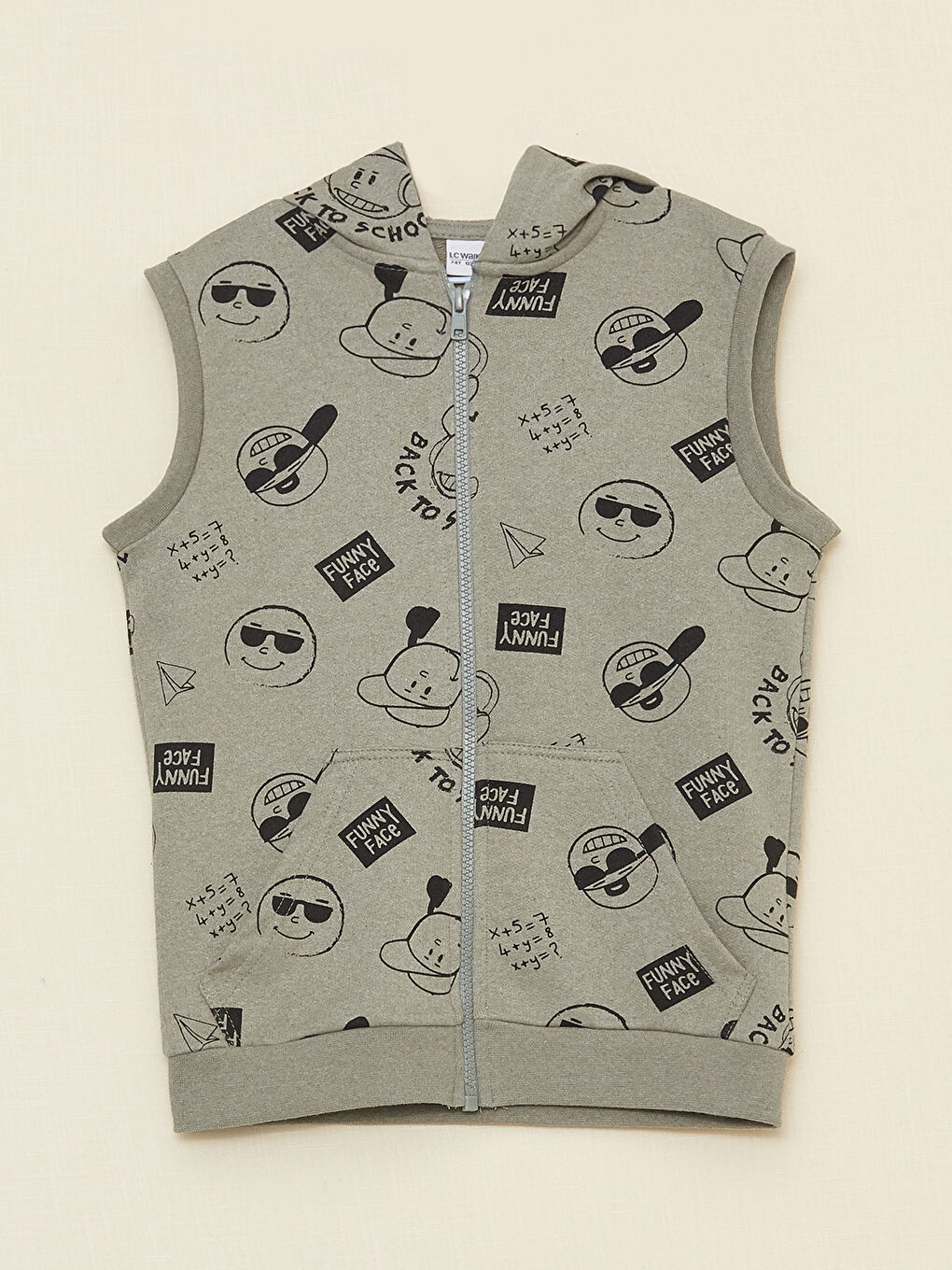 Hooded Printed Boy Vest