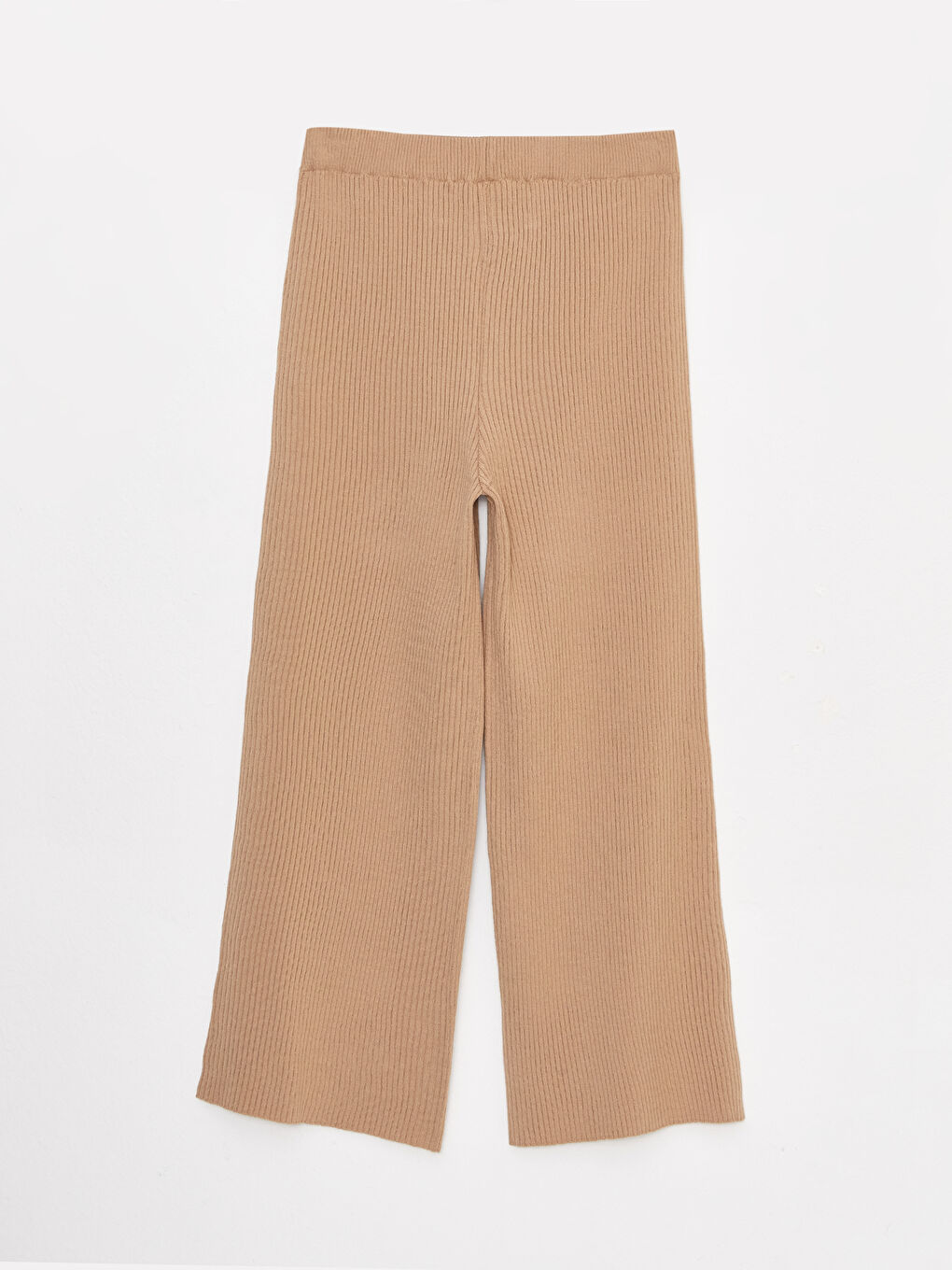 Women's Elasticated Waist Plain Knitwear Trousers-6
