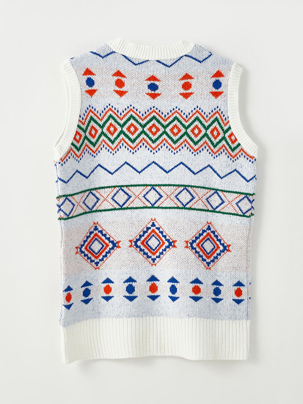 Светр Трикотажний Жіночий Візерунковий З V-подібним Вирізом-6