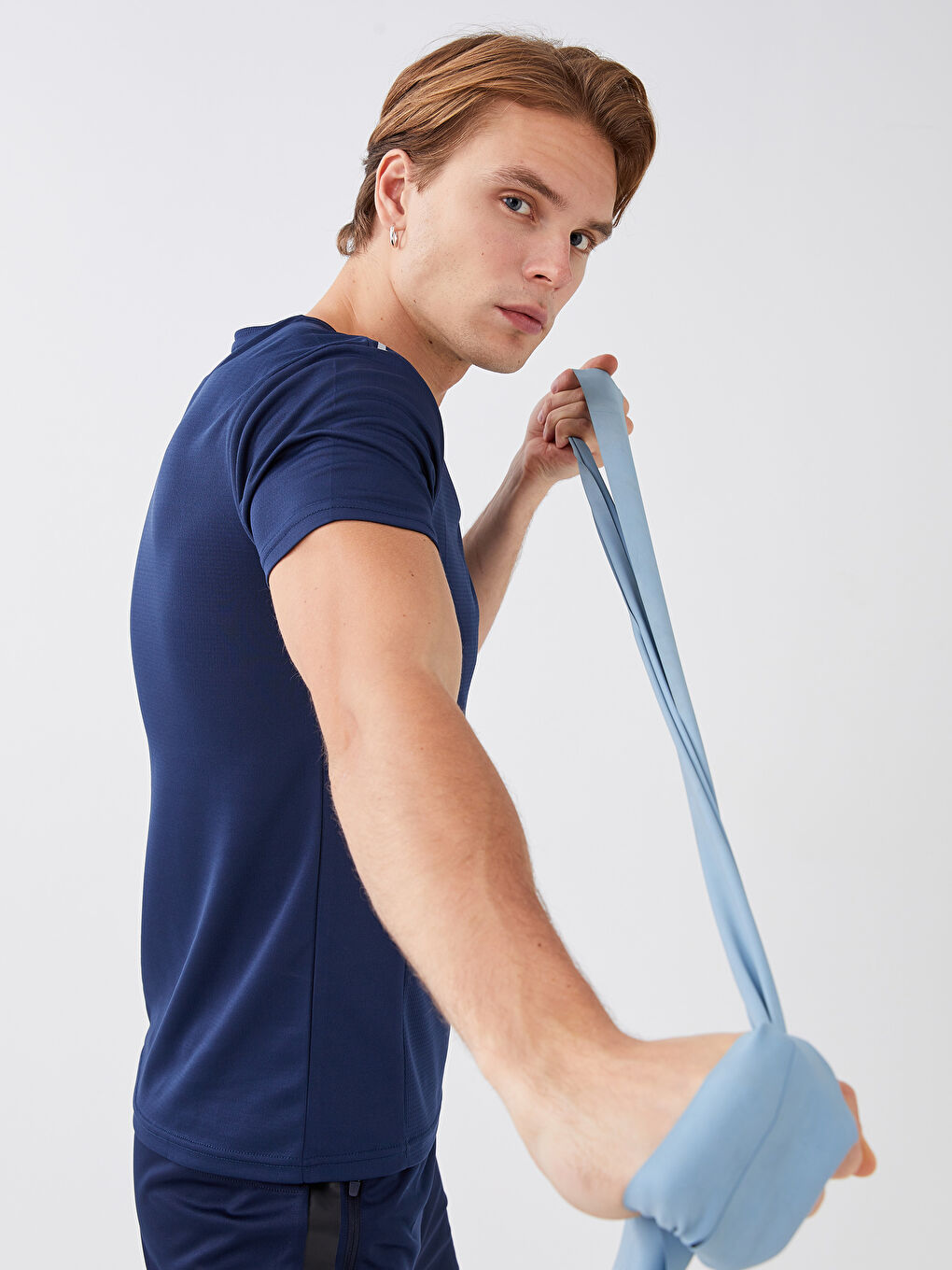 Crew Neck Short Sleeve Men's Sports T-Shirt-2