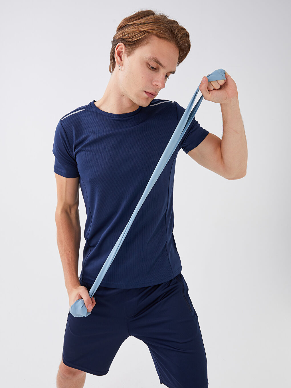 Crew Neck Short Sleeve Men's Sports T-Shirt-3