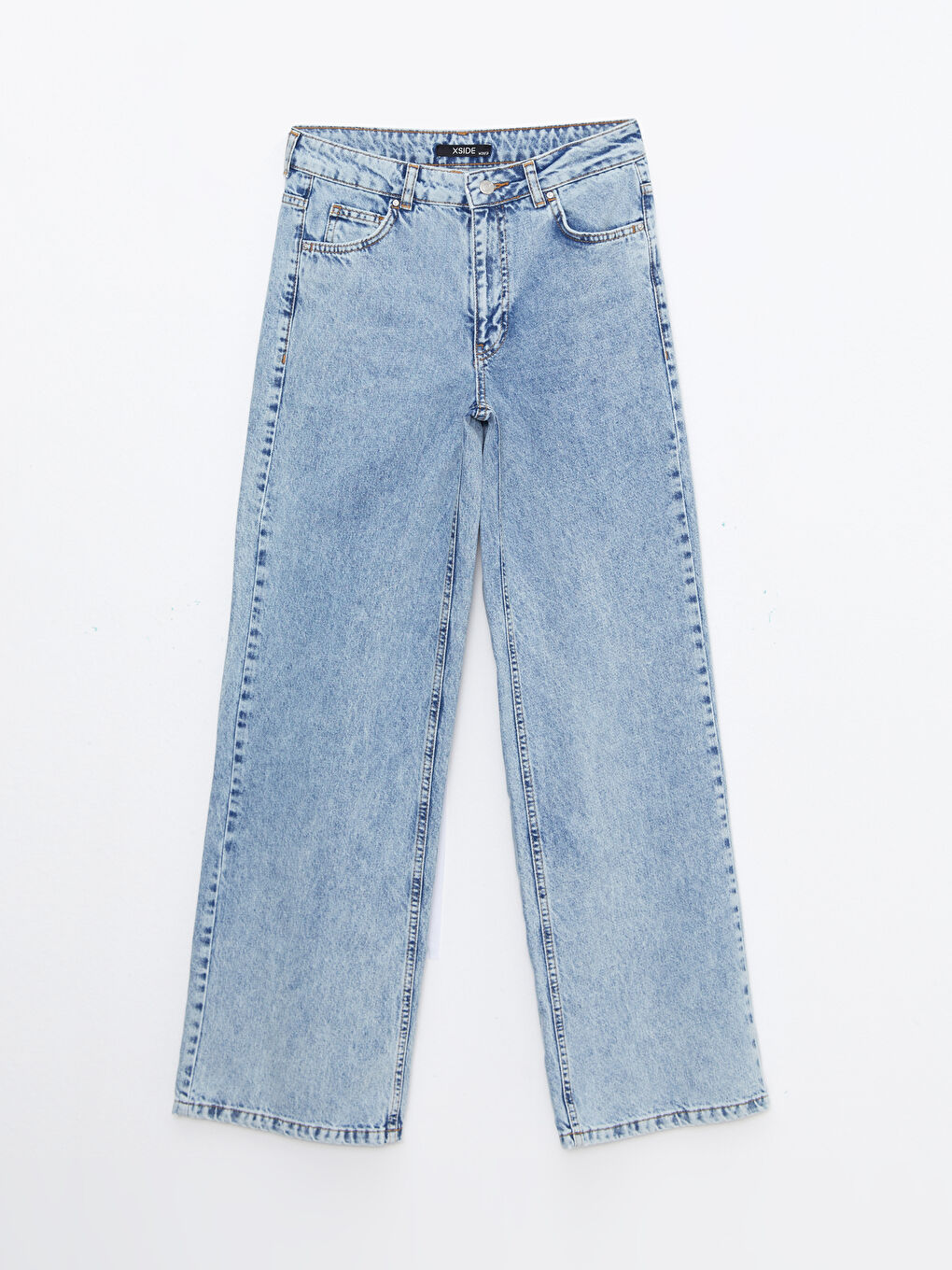 Women's Low Waist Wideleg Straight Jeans-5