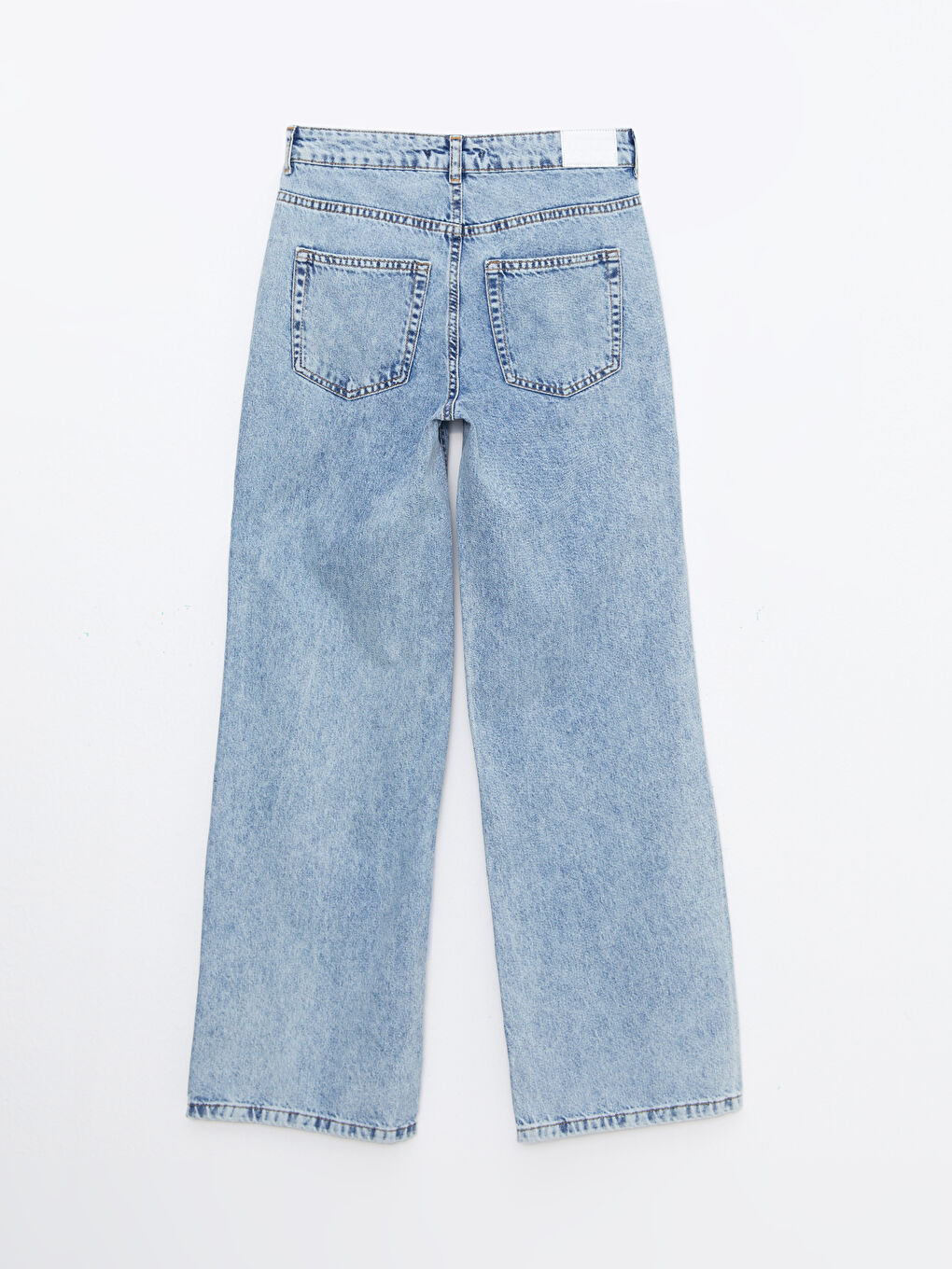 Women's Low Waist Wideleg Straight Jeans-6