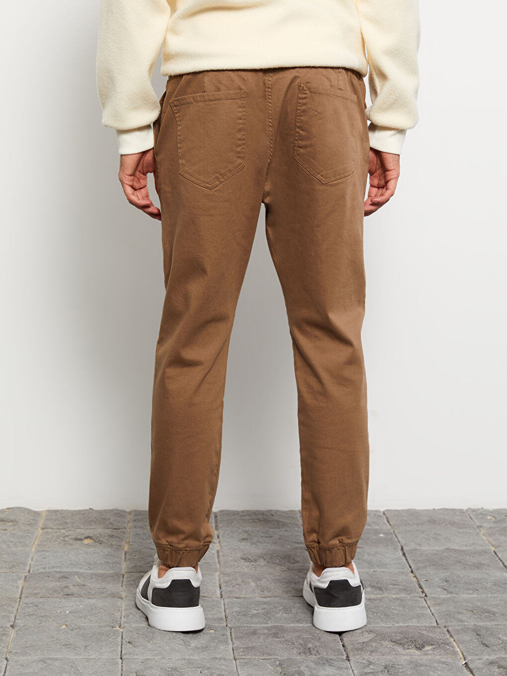 Slim Fit Twill Men's Trousers-3