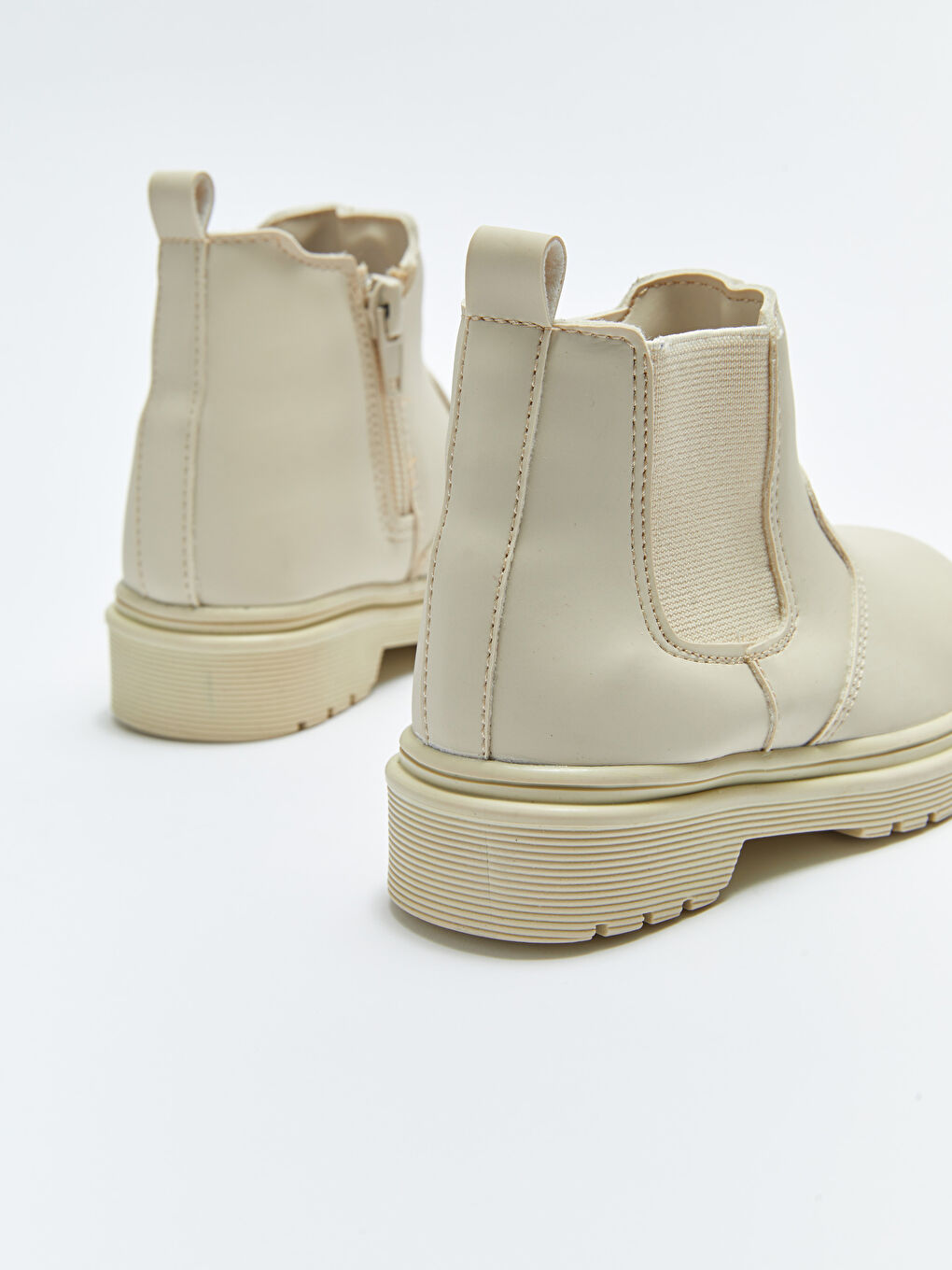 Beyaz Fermuarlı Kız Bebek Bot-4