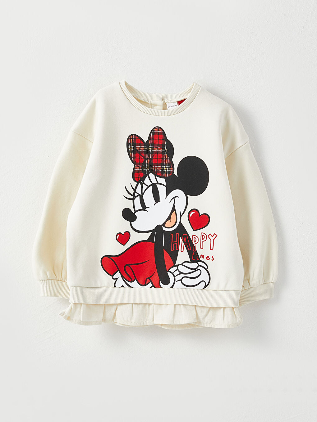 Rundhalsausschnitt Langarm Minnie Mouse Bedruckt Baby Mädchen Sweatshirt und Leggings 2er-Pack Set-1