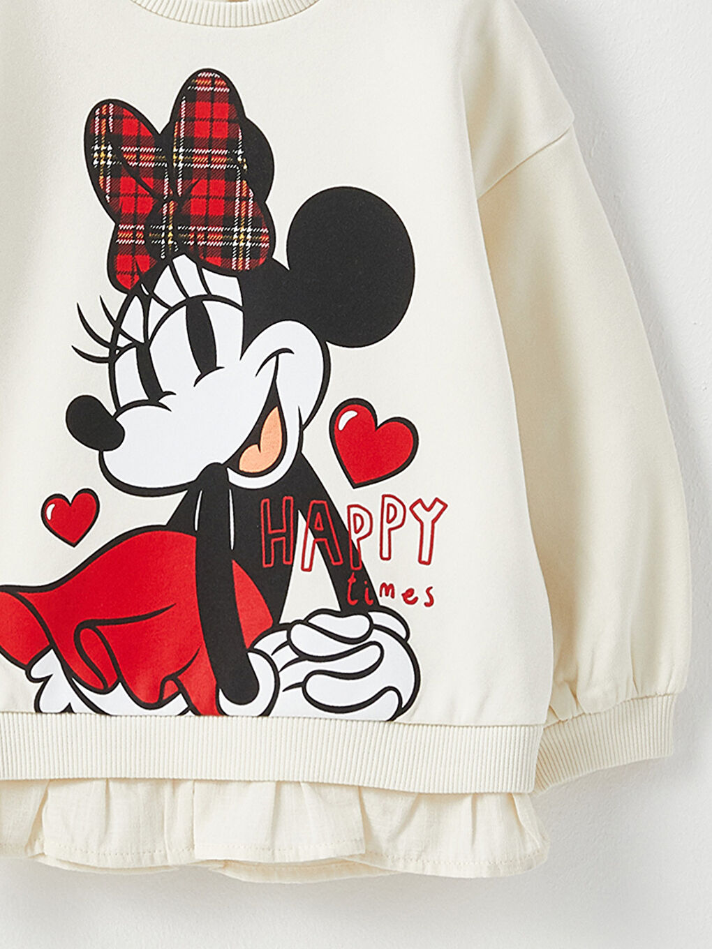 Rundhalsausschnitt Langarm Minnie Mouse Bedruckt Baby Mädchen Sweatshirt und Leggings 2er-Pack Set-3