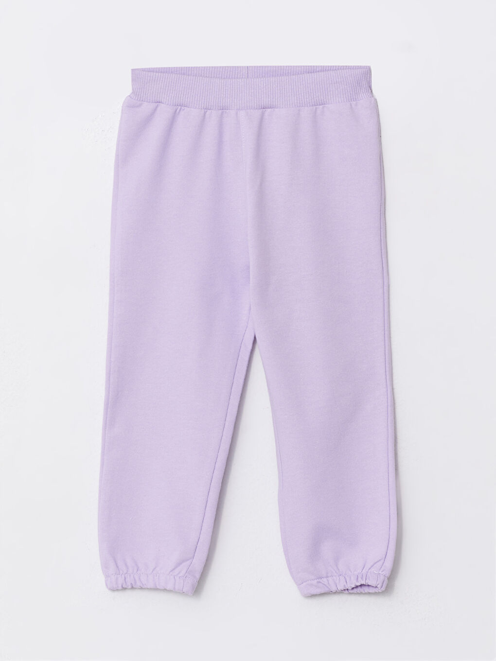 Lila Beli Lastikli Basic Kız Bebek Eşofman Alt