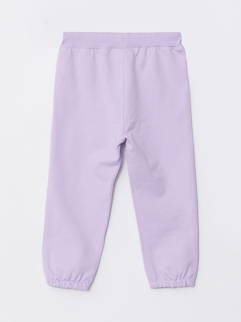 Lila Beli Lastikli Basic Kız Bebek Eşofman Alt-1