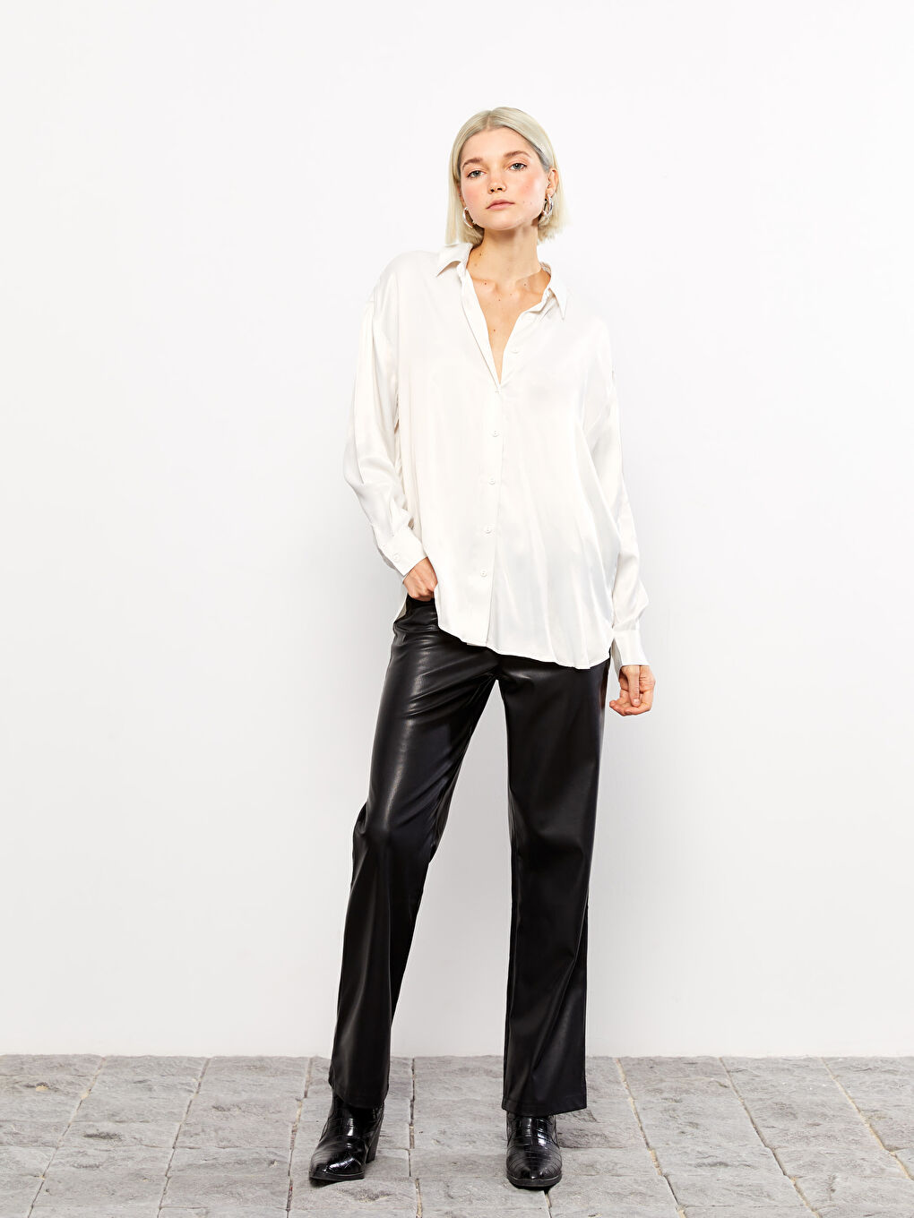 әйелдерге арналған жасанды былғары шалбар-6