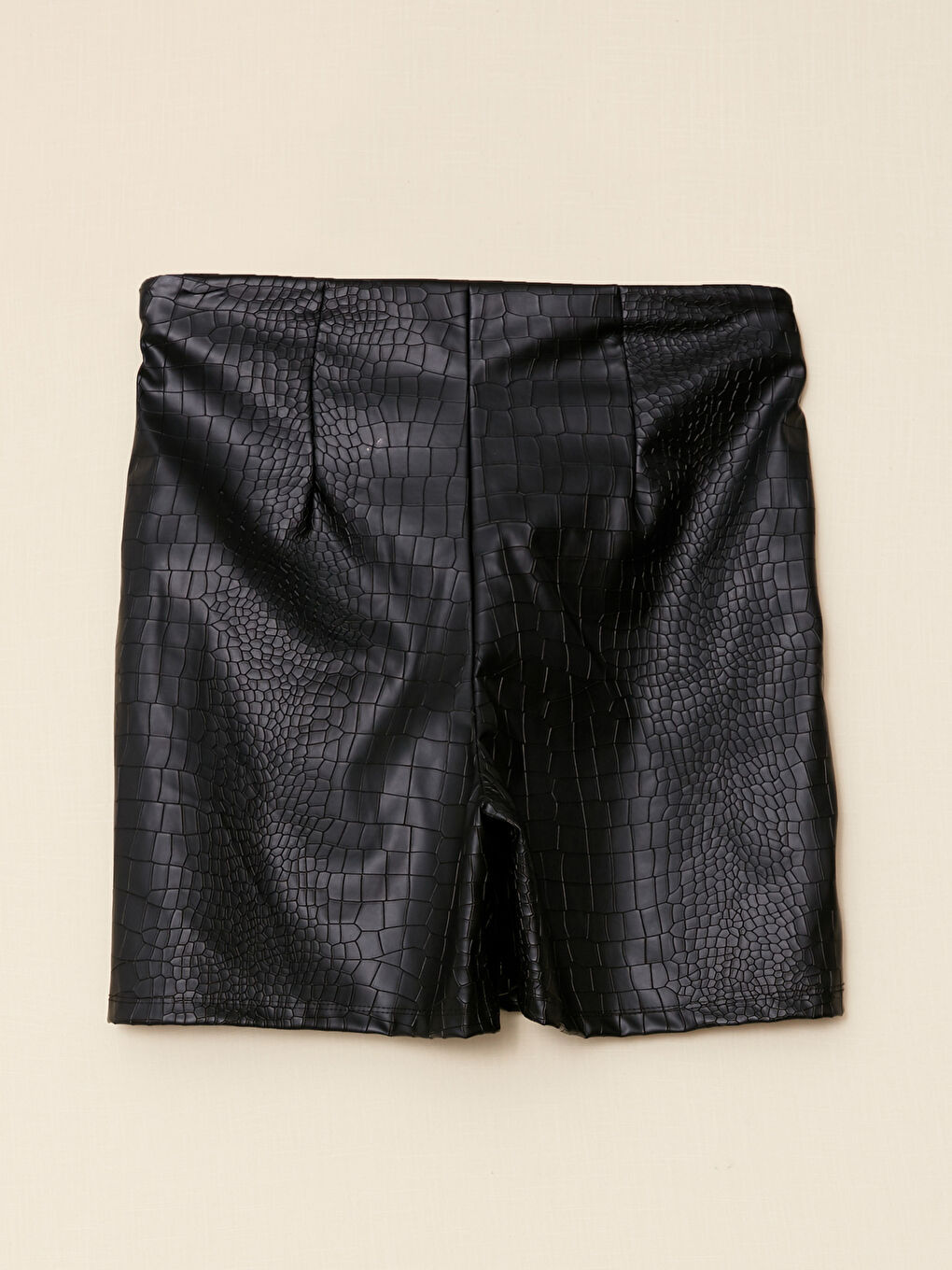Women's Leather Look Short Skirt-13