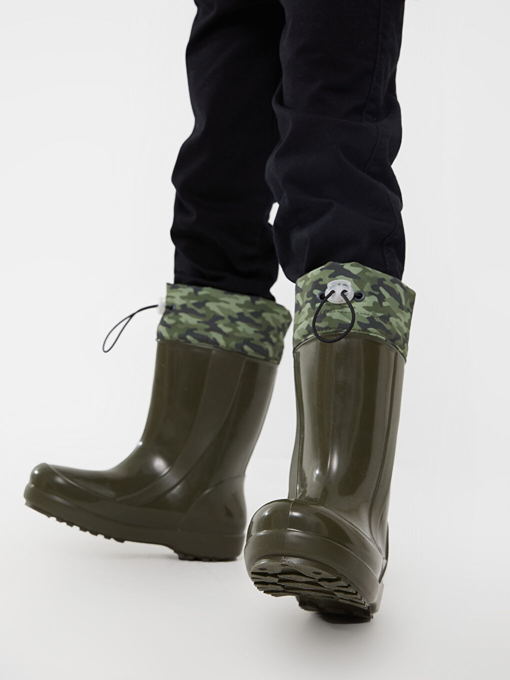 Haki Kamuflaj Desenli Erkek Çocuk Yağmur Botu-4