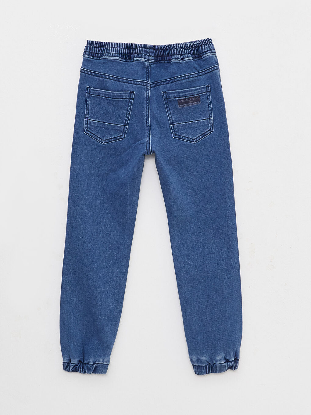 SOUTHBLUE Orta İndigo Rodeo Beli Lastikli Basic Kız Çocuk Jean Jogger Pantolon - 1