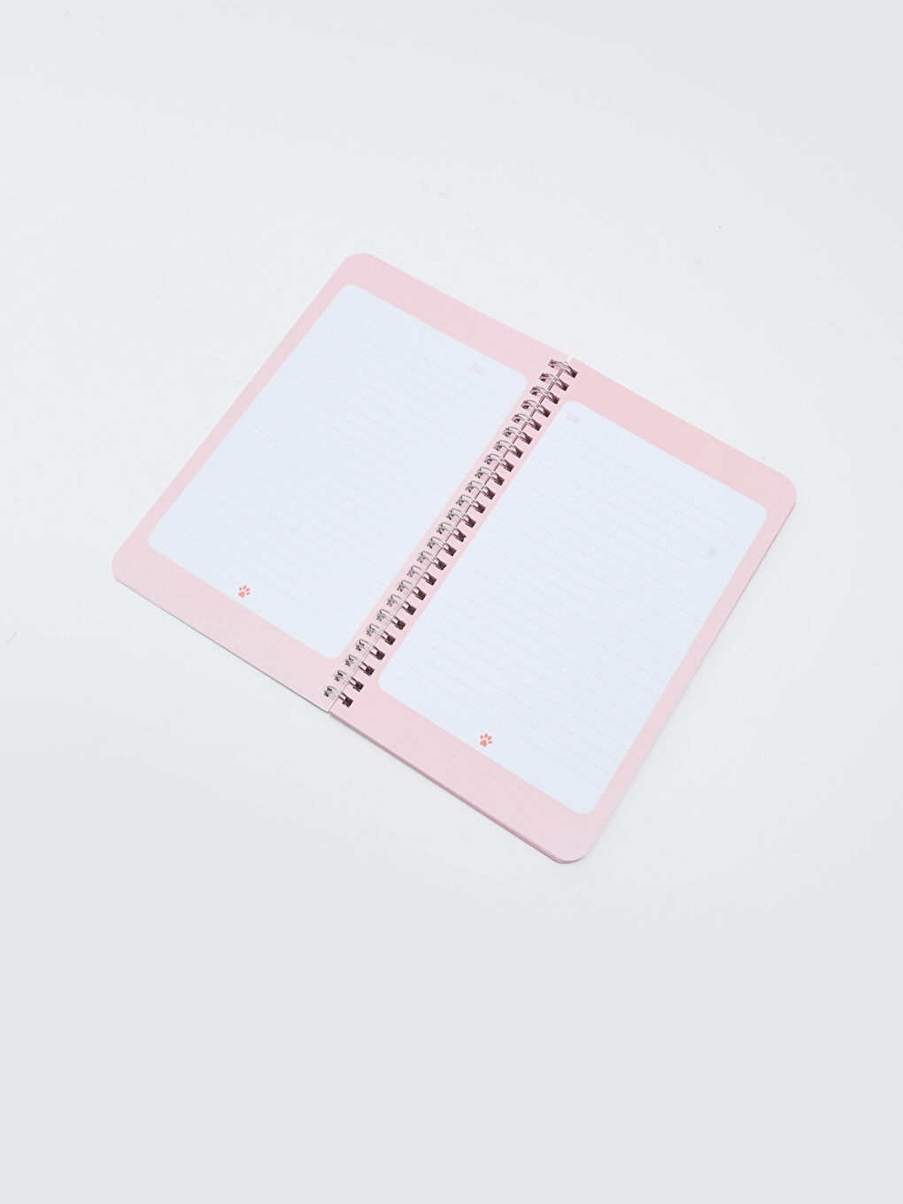 Kedi Baskılı Çizgili Spiralli Defter-1