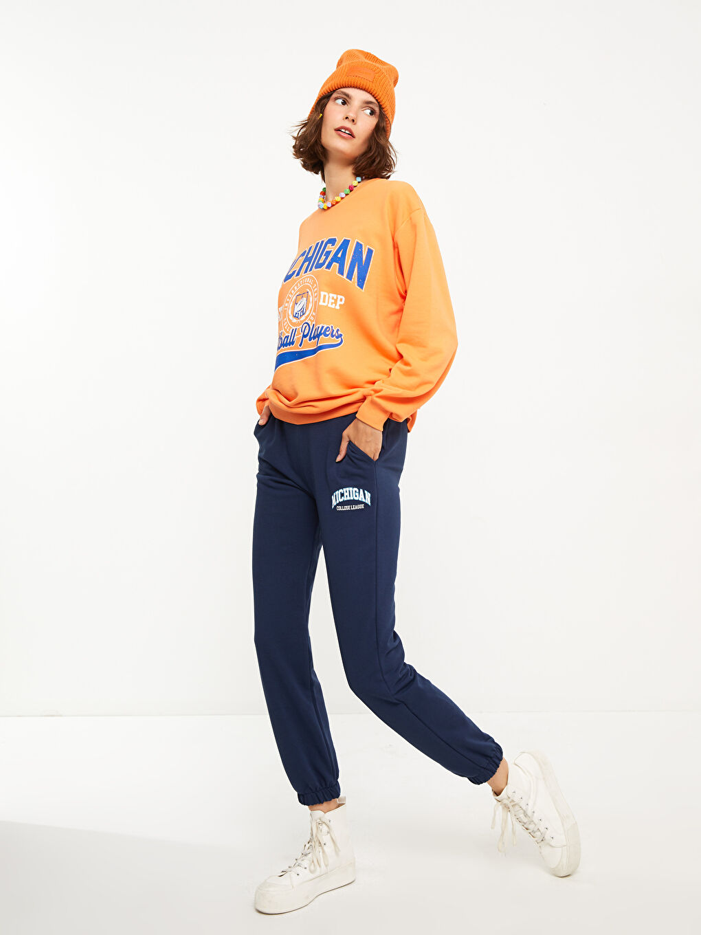 Elasticated Waist Printed Women's Jogger Sweatpants