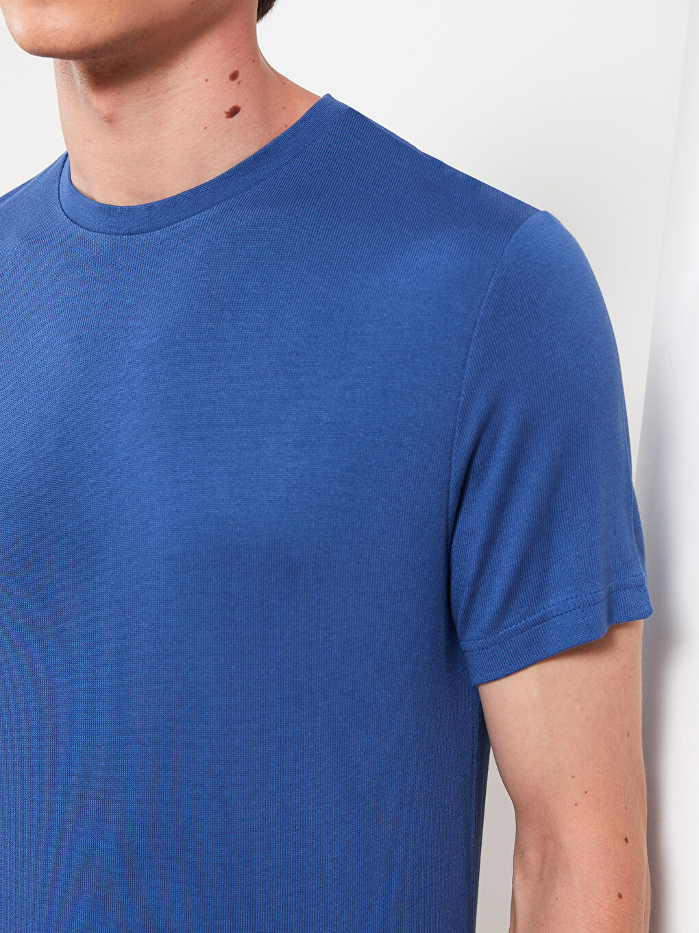 Mavi Bisiklet Yaka Kısa Kollu Erkek Tişört-3