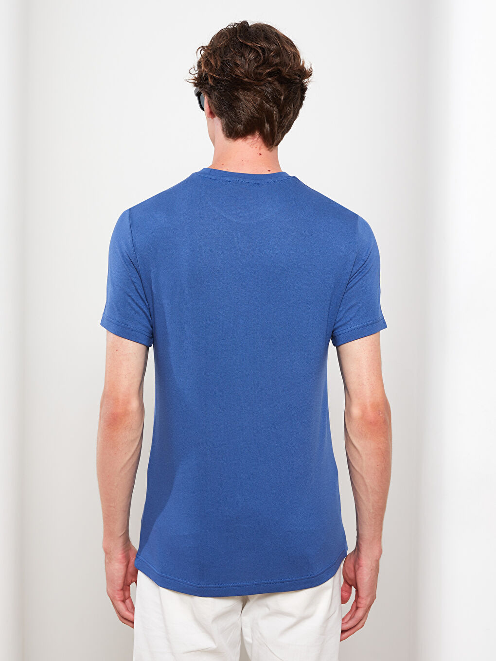 Mavi Bisiklet Yaka Kısa Kollu Erkek Tişört-4