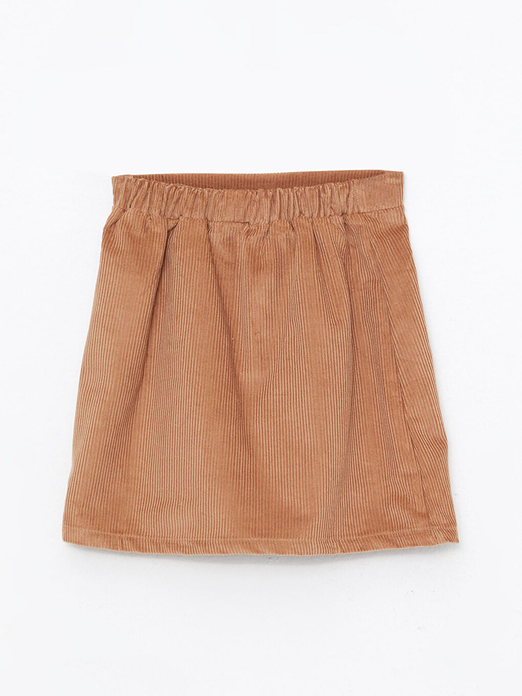 Elastic Waist Basic Velvet Girl Skirt-1