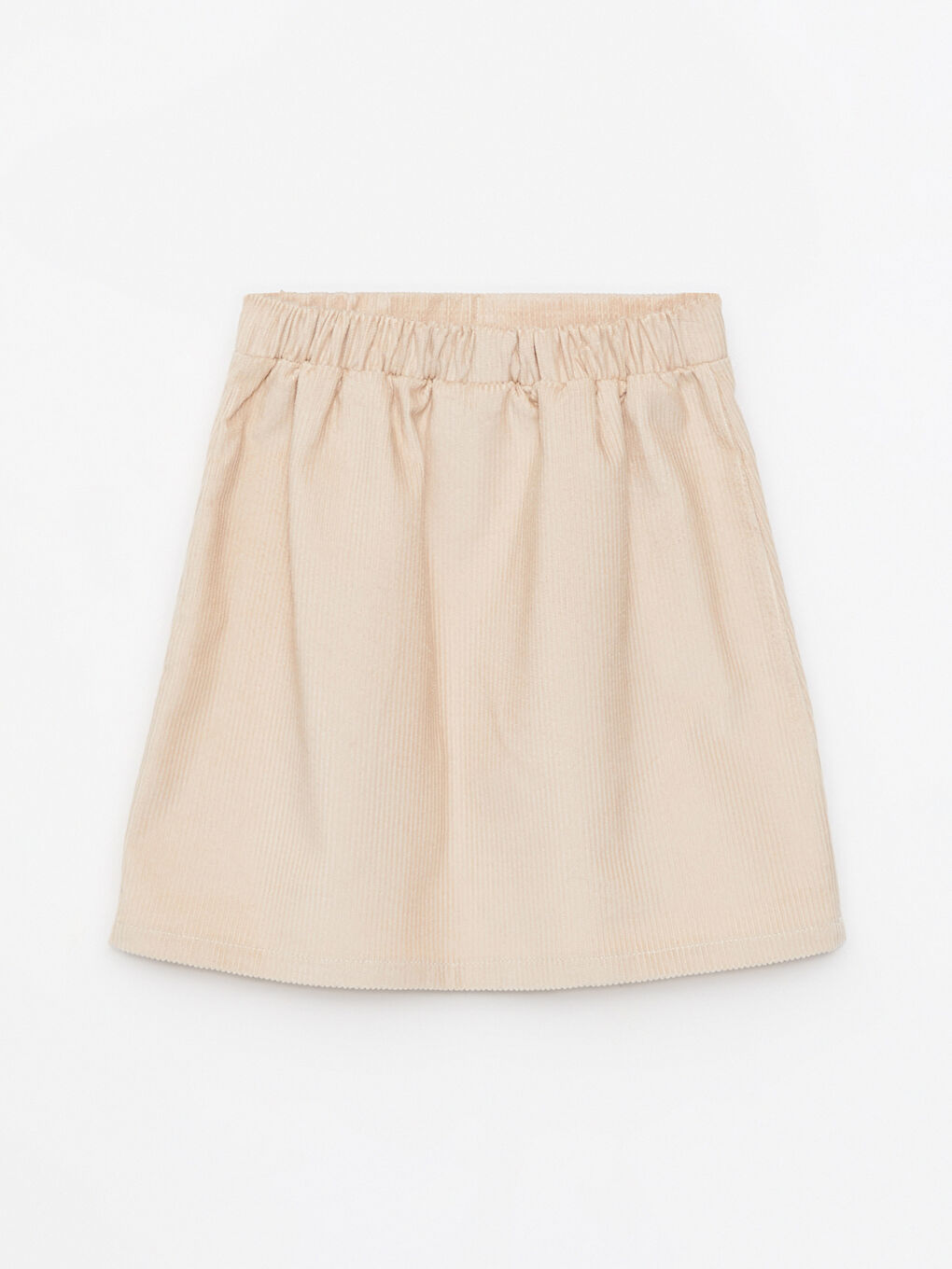 Elastic Waist Basic Velvet Girl Skirt