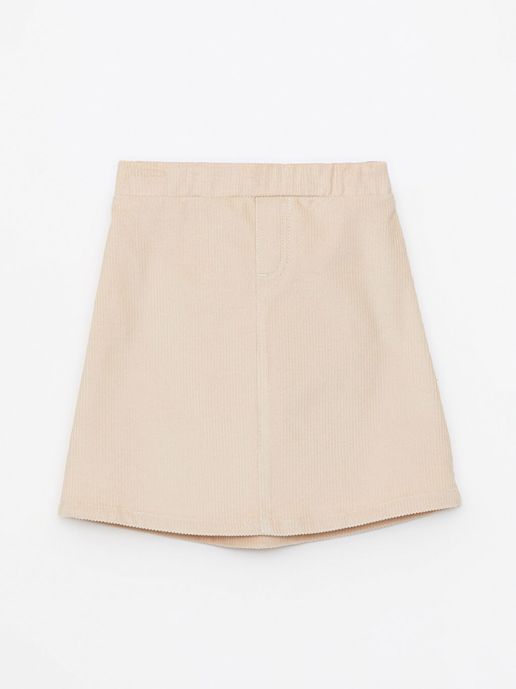 Elastic Waist Basic Velvet Girl Skirt-1