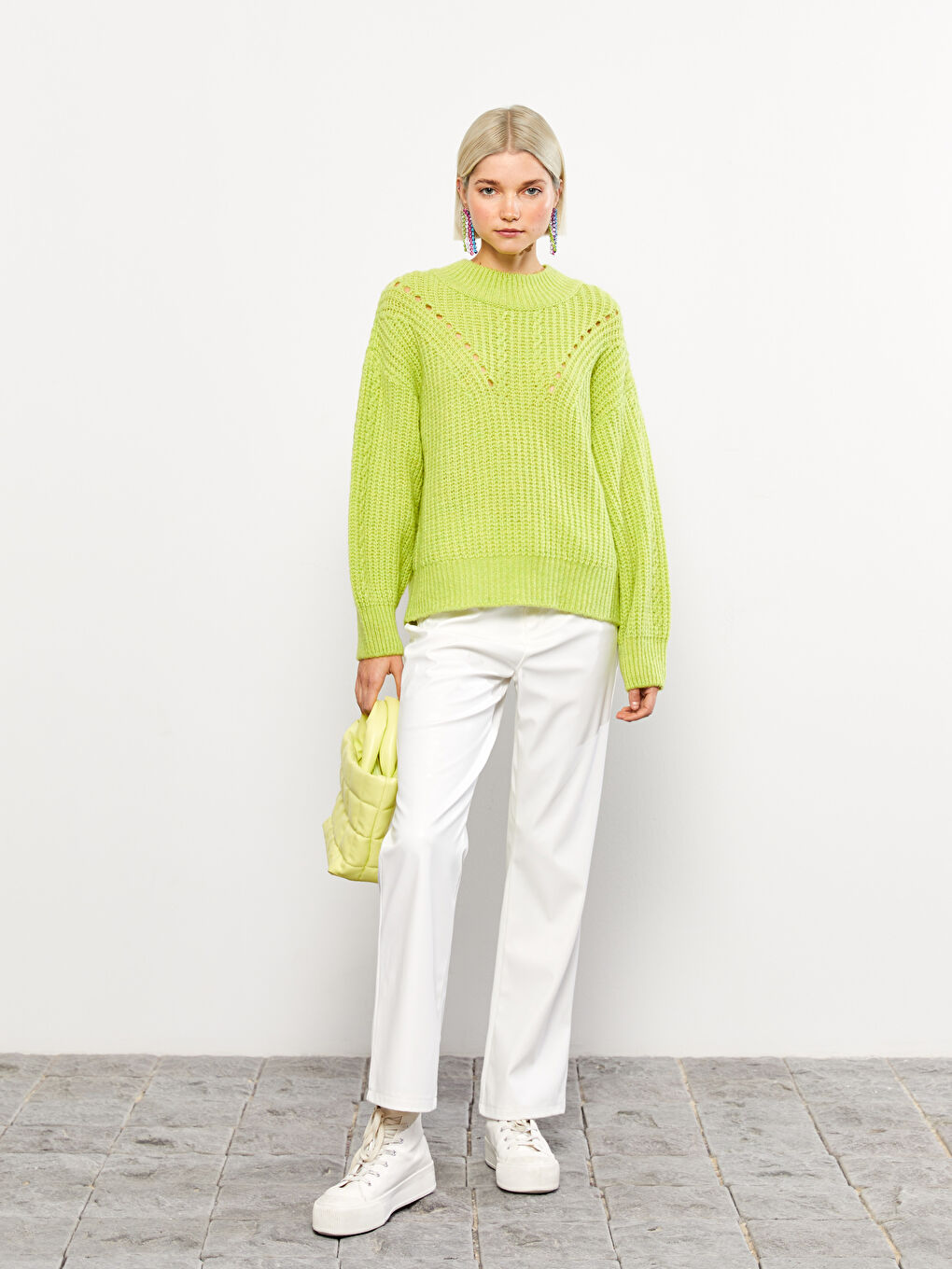 بنطلون سادة بقصة عادية للسيدات-3