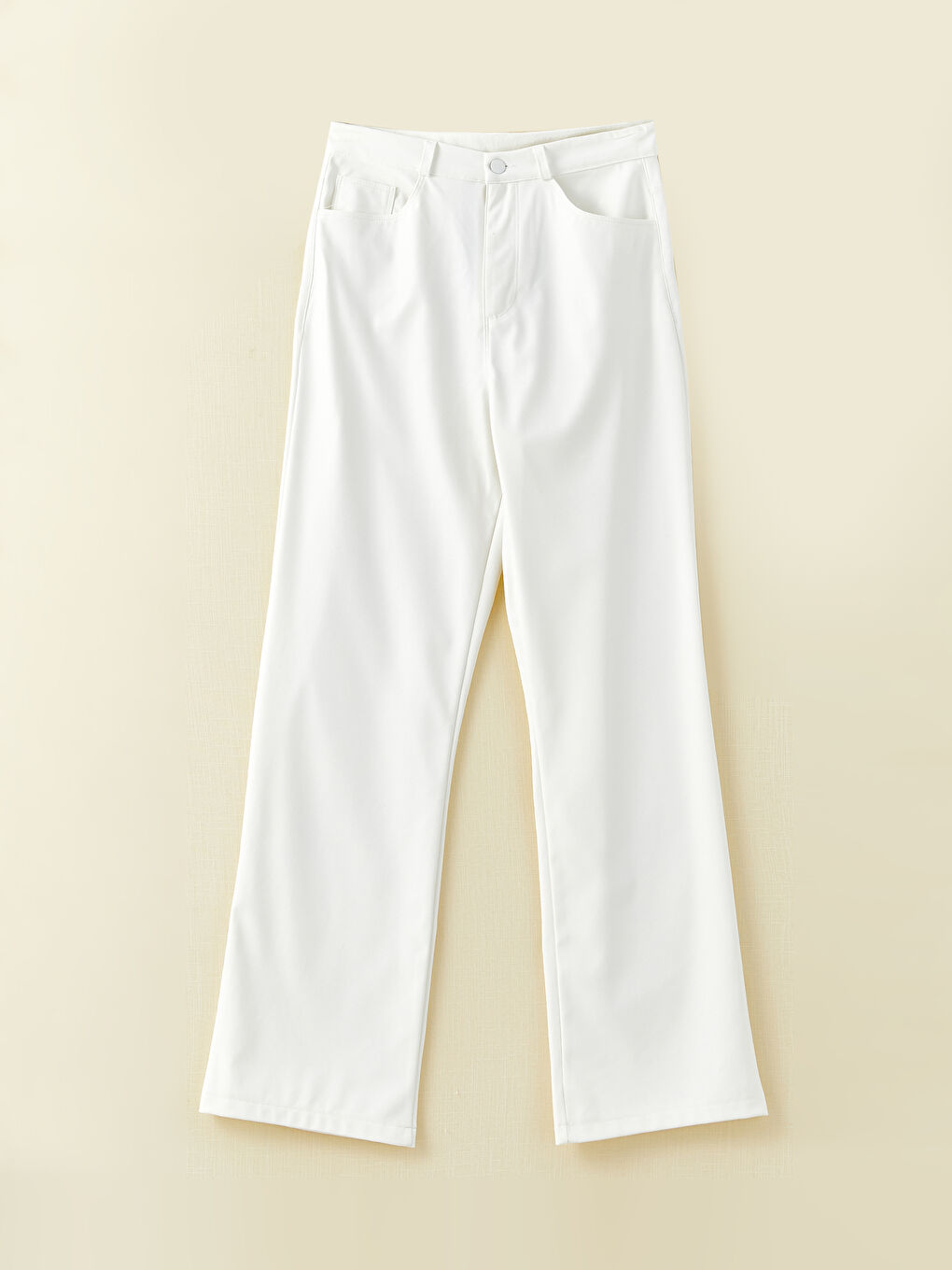 بنطلون سادة بقصة عادية للسيدات-10