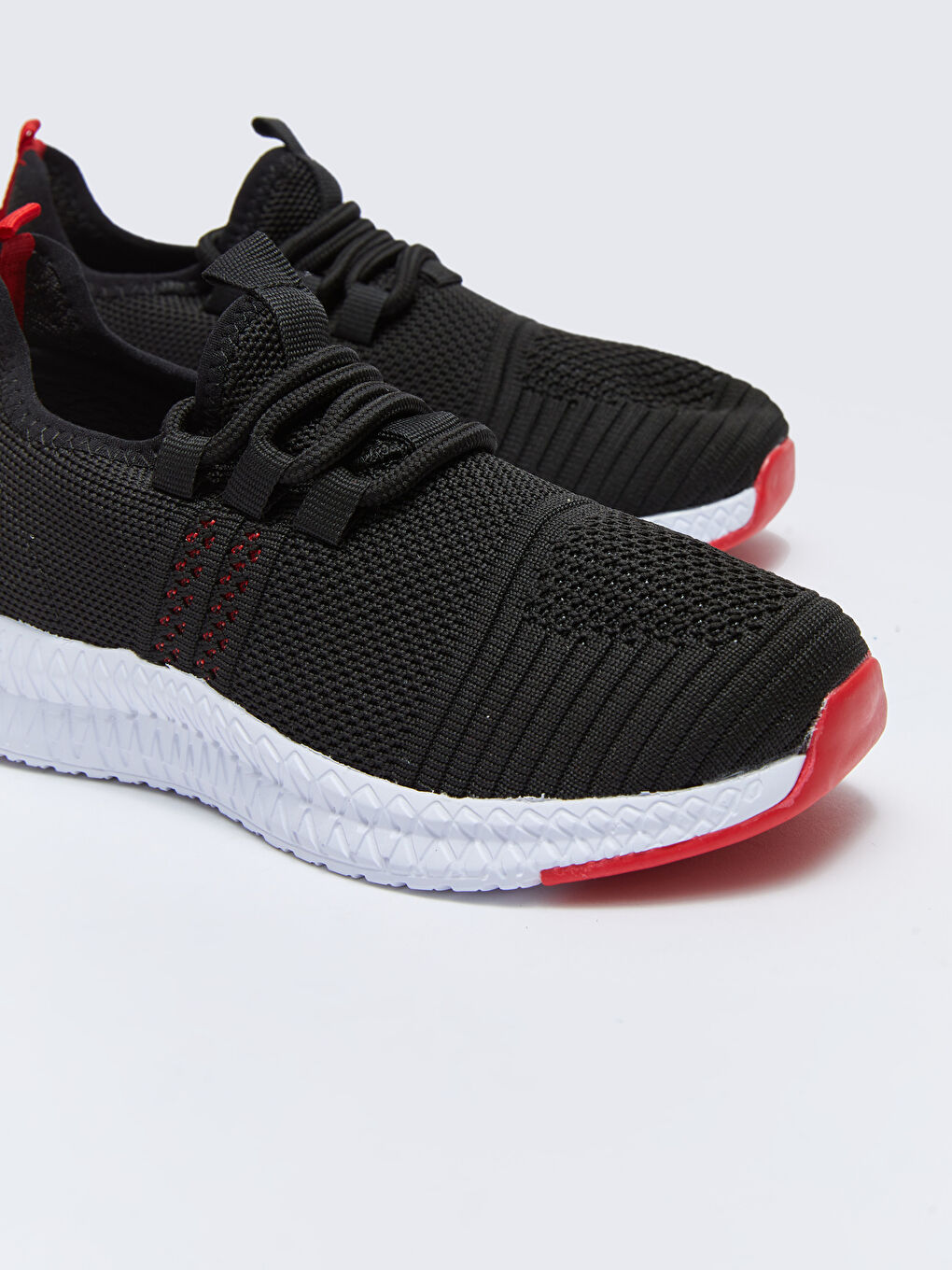 Siyah Bağcıklı File Detaylı Erkek Çocuk Aktif Spor Ayakkabı-2