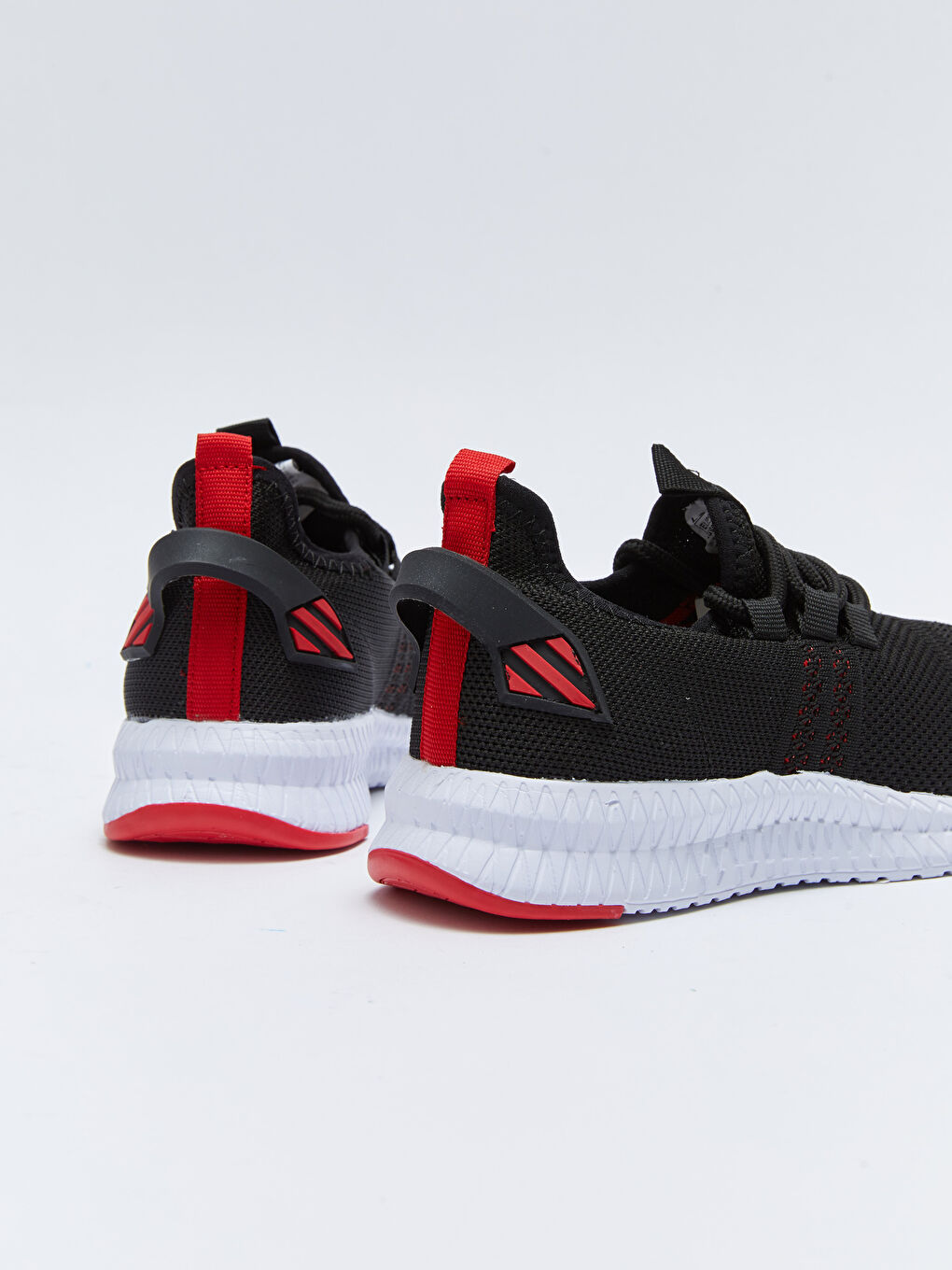 Siyah Bağcıklı File Detaylı Erkek Çocuk Aktif Spor Ayakkabı-4