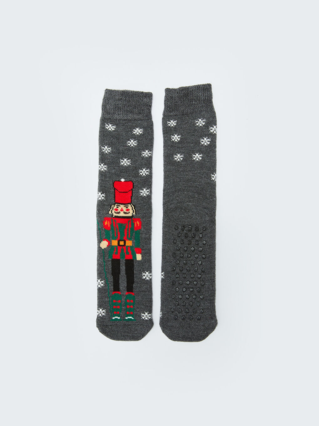 Antrasit Yılbaşı Temalı Erkek Soket Çorap