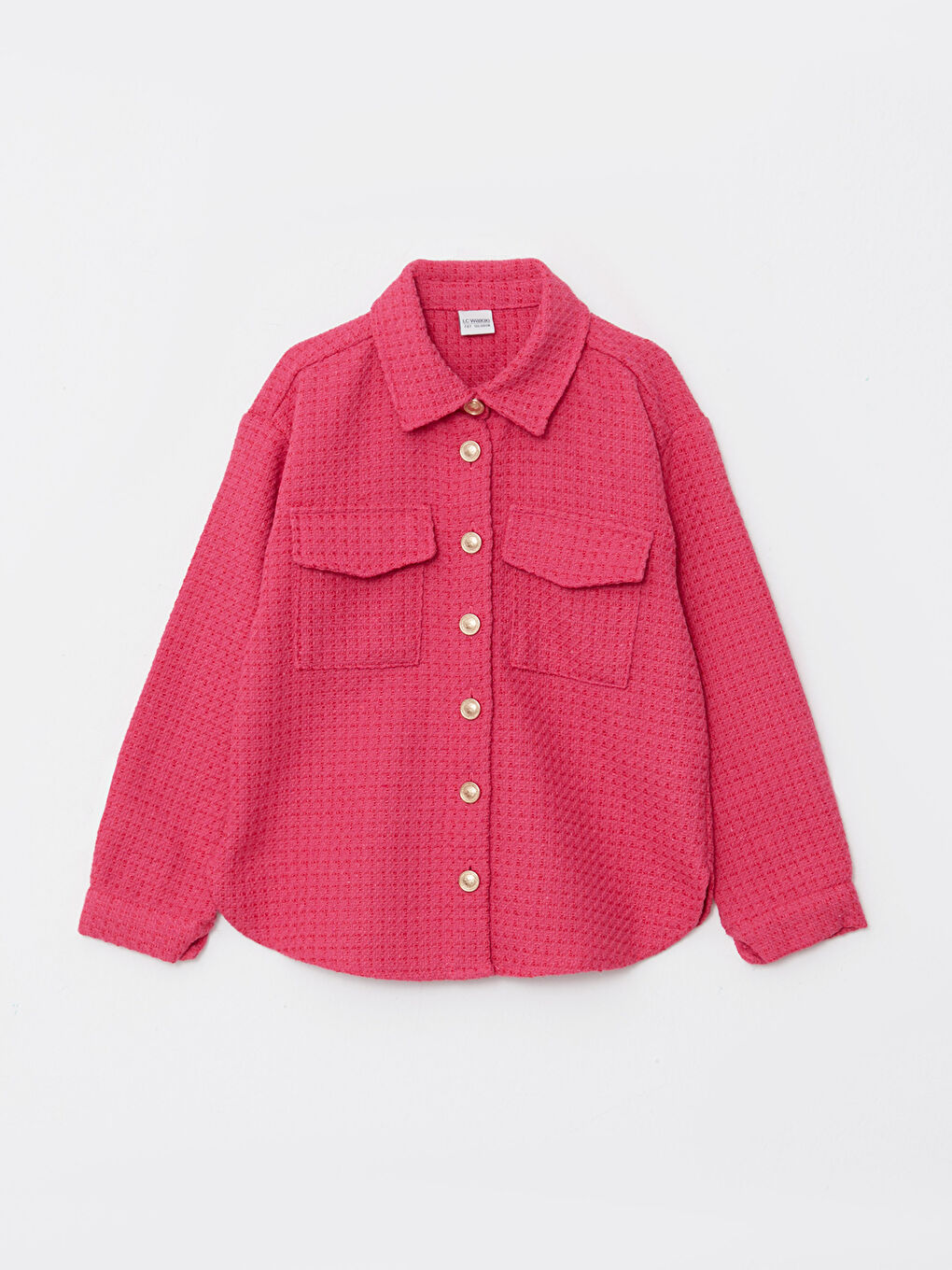 LCW Kids Gemusterte Langarm Mädchen Hemdjacke -W2GT10Z4-H3R