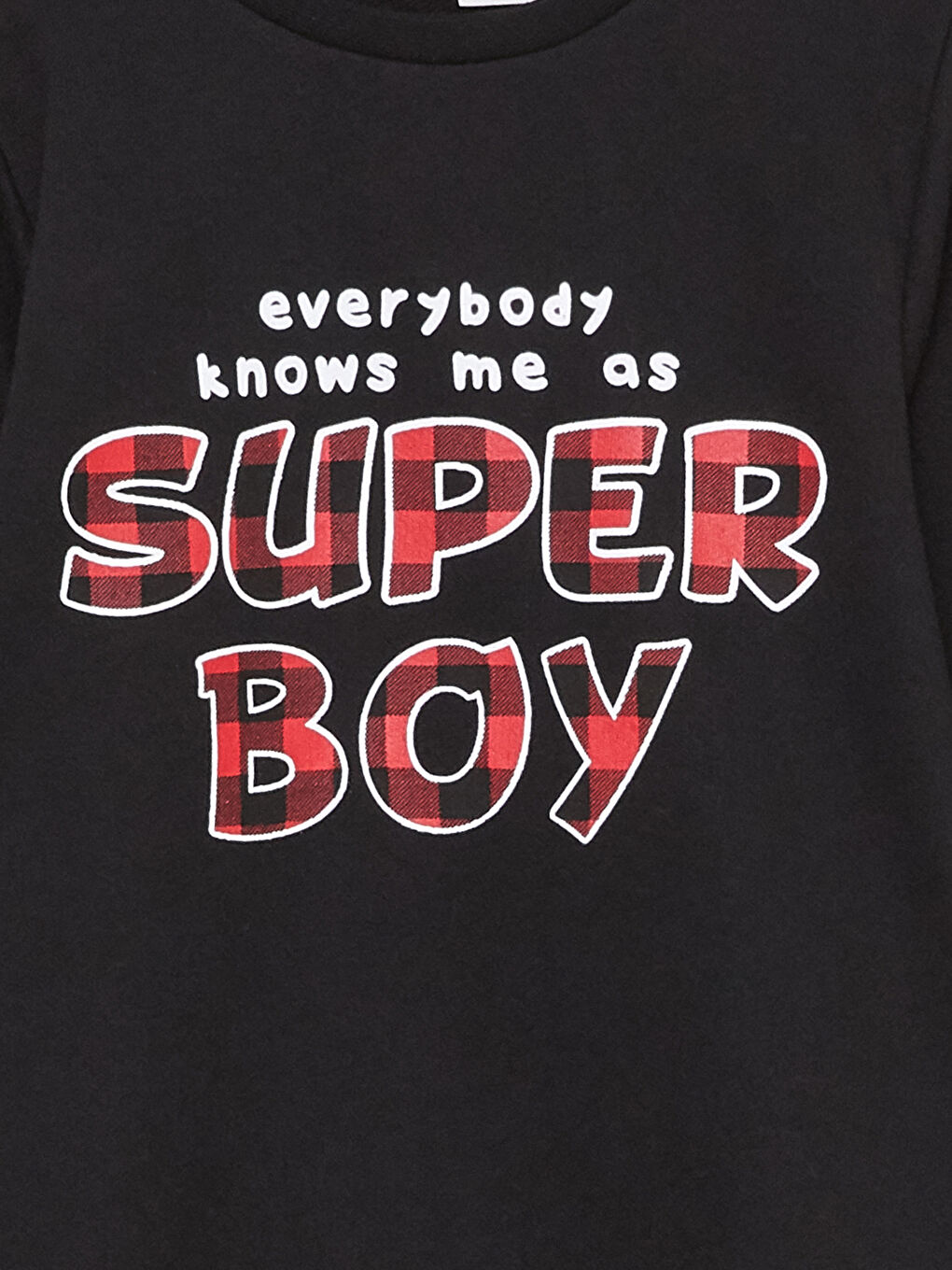 طقم بيجامة كم طويل مطبوع بياقة دائرية للأولاد-4