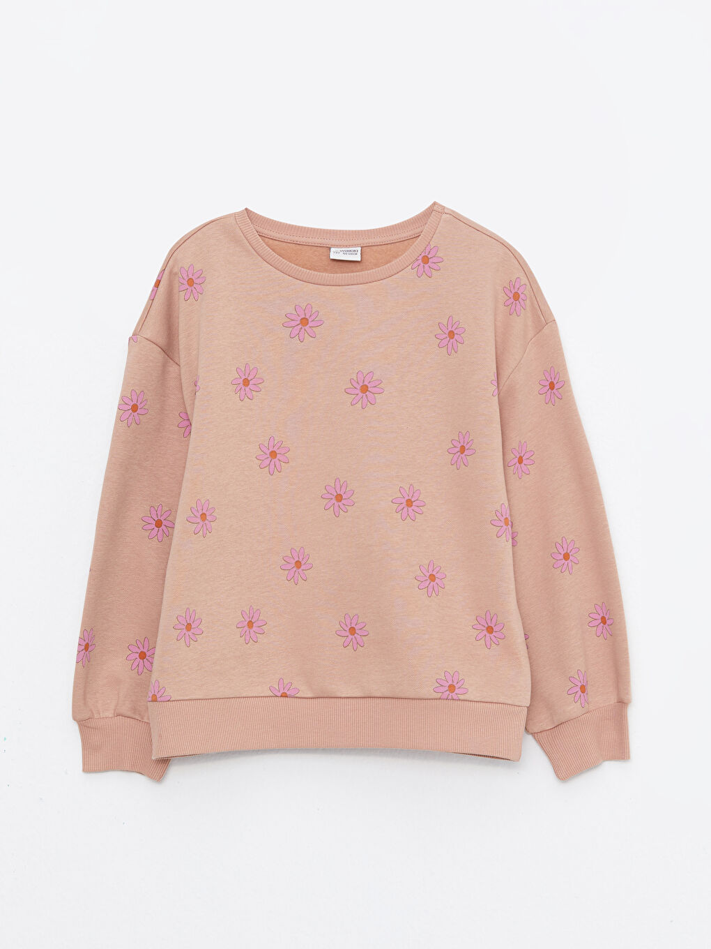 LCW Kids Bisiklet Yaka Baskılı Uzun Kollu Kız Çocuk Sweatshirt -W2GT61Z4-LQB