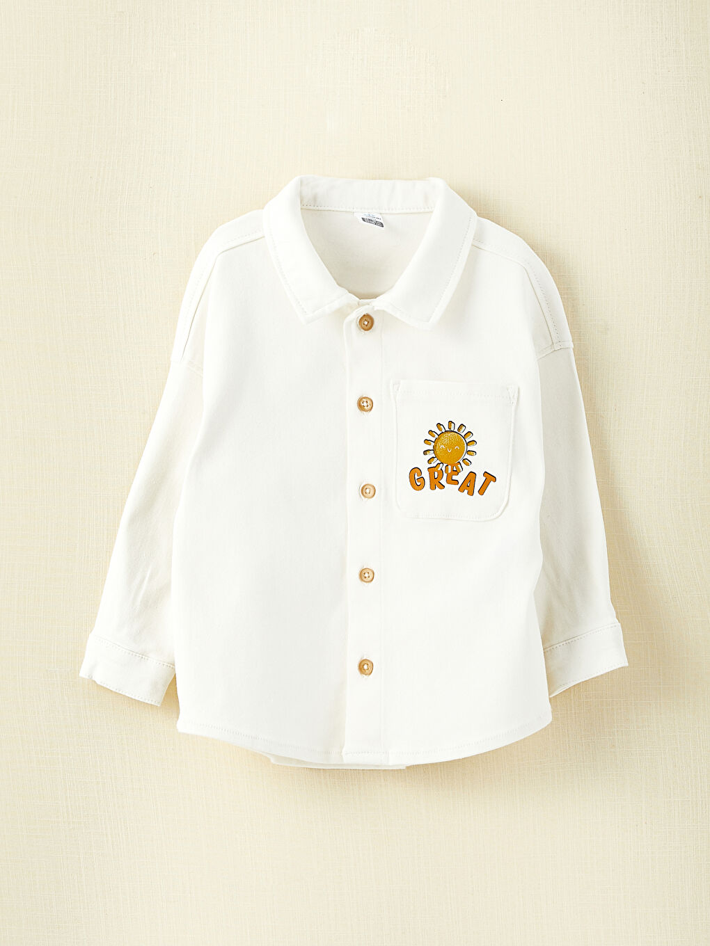 Джинсовая рубашка с принтом и длинным рукавом для малыша мальчика-2