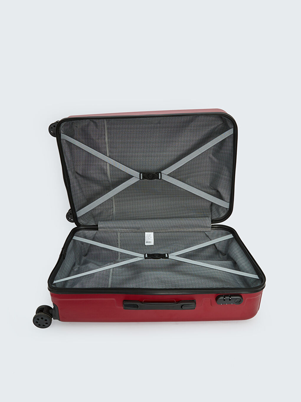 Kırmızı Kilit Detaylı Büyük Boy Valiz-3