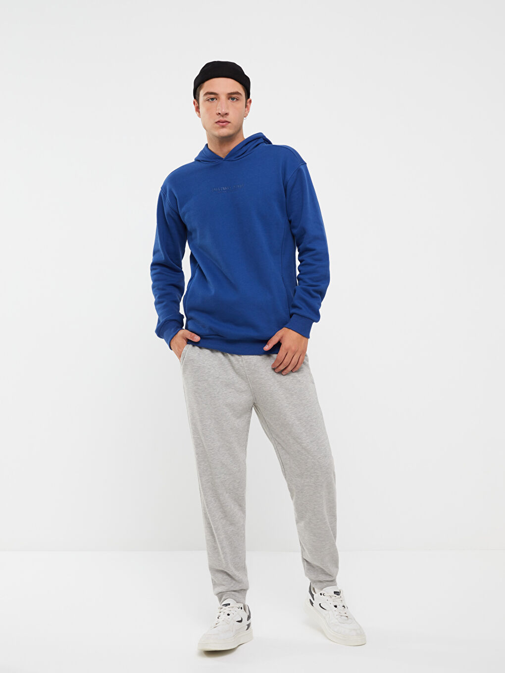 Bej Standart Kalıp Erkek Jogger Eşofman Altı-1